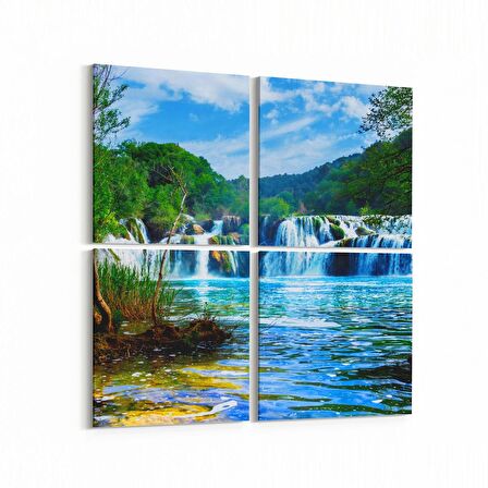 Olla 13707K4 Doğa / Manzara Görseli Kare 4'lü Kanvas Tablo (Ölçü: 65X65)