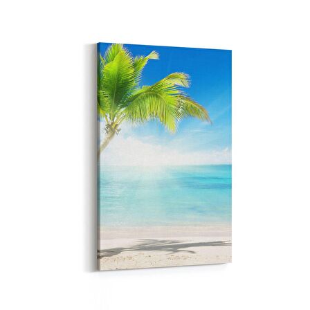 Olla 16522D Kumsal / Sahil Görseli Dikey Kanvas Tablo (Ölçü: 60X90)