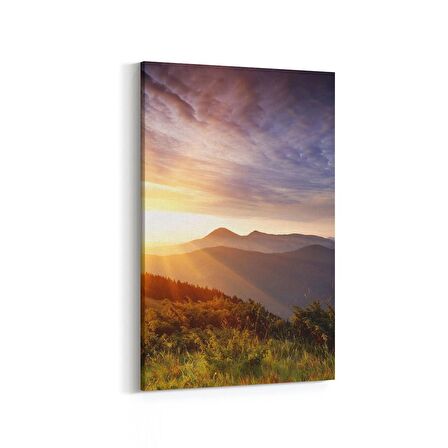 Olla 16108D Günbatımı Görseli Dikey Kanvas Tablo (Ölçü: 60X90)