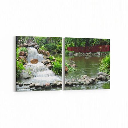 Olla 13520K2Y Doğa / Manzara Görseli Kare 2'li Yatay Kanvas Tablo (Ölçü: 105X50)