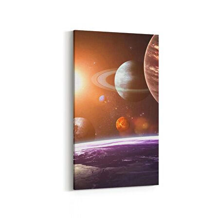 Olla 17646DD Uzay Görseli Dikey Dar Kanvas Tablo (Ölçü: 30X60)