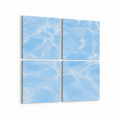 Olla 12979K4 Deniz / Okyanus Görseli Kare 4'lü Kanvas Tablo (Ölçü: 105X105)