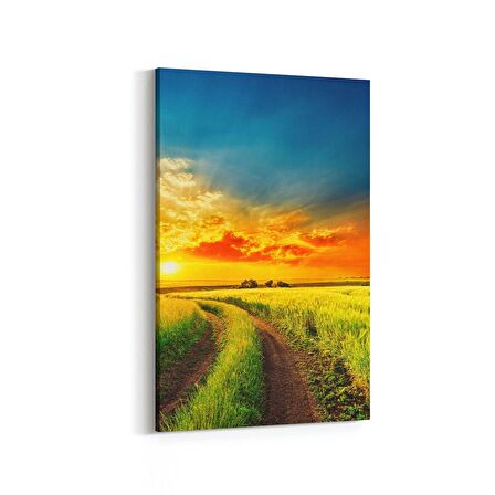 Olla 16021D Günbatımı Görseli Dikey Kanvas Tablo (Ölçü: 100X150)