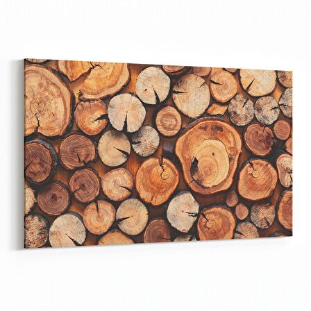 Olla 12046Y Ahşap Desen Görseli Yatay Kanvas Tablo (Ölçü: 90X60)