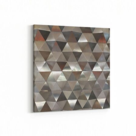 Olla 10032K Abstract 3 Boyut Görsel Kare Kanvas Tablo (Ölçü: 25X25)