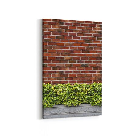 Olla 17333D Taş / Tuğla Görseli Dikey Kanvas Tablo (Ölçü: 20X30)