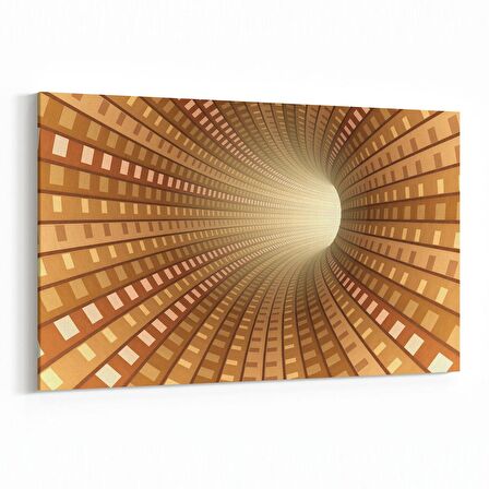 Olla 10246Y Abstract Girdap Görsel Yatay Kanvas Tablo (Ölçü: 150X100)