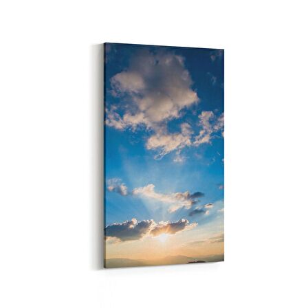 Olla 15928DD Günbatımı Görseli Dikey Dar Kanvas Tablo (Ölçü: 60X120)