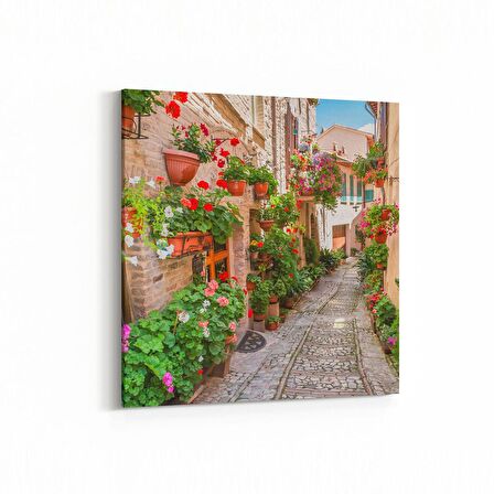 Olla 18573K Yapı Görseli Kare Kanvas Tablo (Ölçü: 25X25)