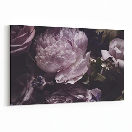 Olla 11783Y Çiçek Görseli Yatay Kanvas Tablo (Ölçü: 90X60)