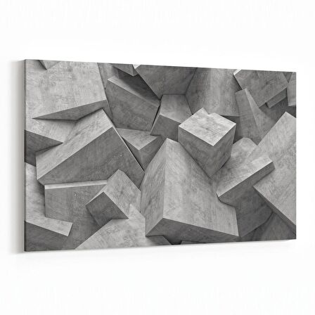 Olla 10023Y Abstract 3 Boyut Görsel Yatay Kanvas Tablo (Ölçü: 45X30)