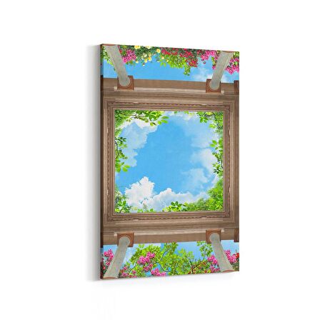Olla 10487D Ağaç Görseli Dikey Kanvas Tablo (Ölçü: 20X30)