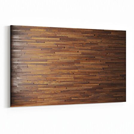 Olla 12041Y Ahşap Desen Görseli Yatay Kanvas Tablo (Ölçü: 45X30)