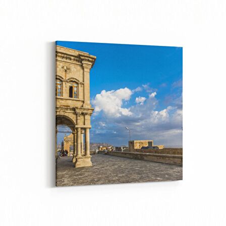 Olla 18696K Yapı Görseli Kare Kanvas Tablo (Ölçü: 25X25)