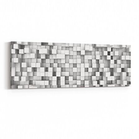 Olla 10052YI Abstract 3 Boyut Görsel Yatay İnce Kanvas Tablo (Ölçü: 90X30)