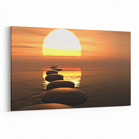 Olla 15907Y Günbatımı Görseli Yatay Kanvas Tablo (Ölçü: 30X20)