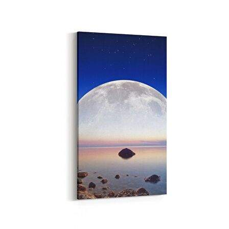 Olla 15955DD Günbatımı Görseli Dikey Dar Kanvas Tablo (Ölçü: 40X80)