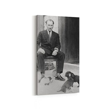 Olla 12418DD Mustafa Kemal Atatürk Dikey Dar Kanvas Tablo (Ölçü: 40X80)