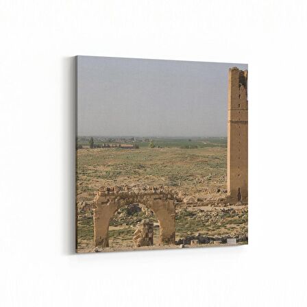 Olla 18857K Yapı Görseli Kare Kanvas Tablo (Ölçü: 25X25)