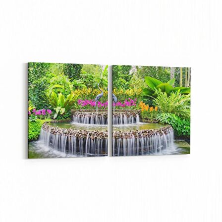 Olla 13900K2Y Doğa / Manzara Görseli Kare 2'li Yatay Kanvas Tablo (Ölçü: 85X40)