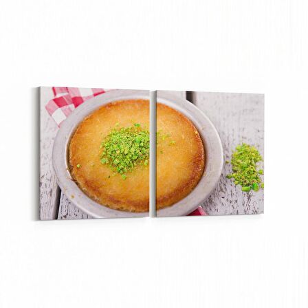 Olla 15206K2Y Gıda Görseli Kare 2'li Yatay Kanvas Tablo (Ölçü: 145X70)