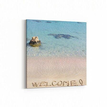 Olla 16450K Kumsal / Sahil Görseli Kare Kanvas Tablo (Ölçü: 25X25)