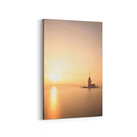 Olla 16048D Günbatımı Görseli Dikey Kanvas Tablo (Ölçü: 100X150)