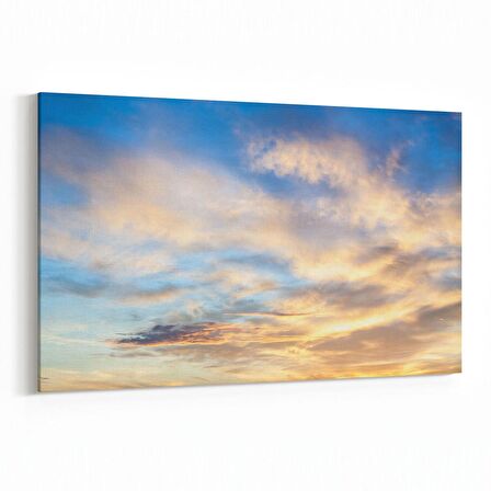 Olla 15621Y Gökyüzü Bulut Görseli  Yatay Kanvas Tablo (Ölçü: 150X100)