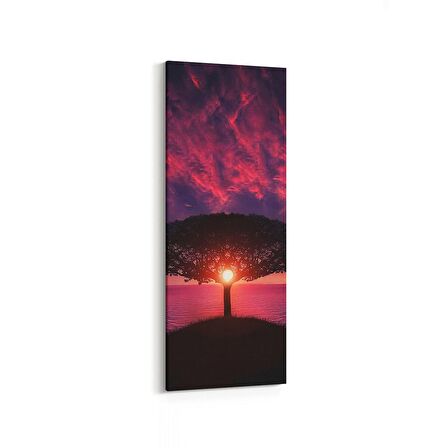 Olla 14137DI Doğa / Manzara Görseli Dikey İnce Kanvas Tablo (Ölçü: 40X120)