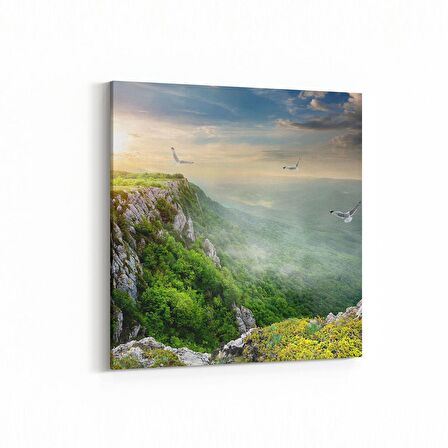 Olla 13777K Doğa / Manzara Görseli Kare Kanvas Tablo (Ölçü: 25X25)