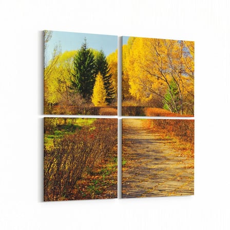 Olla 13235K4 Doğa / Manzara Görseli Kare 4'lü Kanvas Tablo (Ölçü: 125X125)