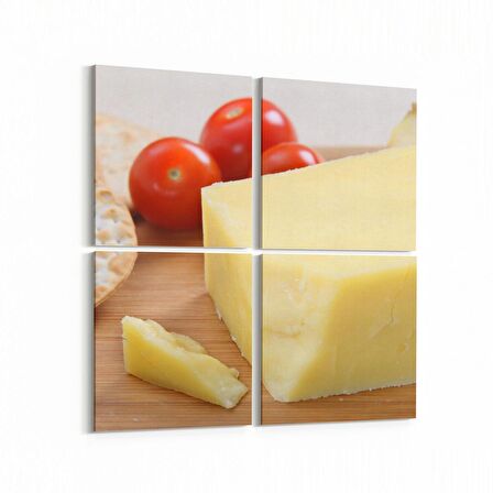Olla 15009K4 Gıda Görseli Kare 4'lü Kanvas Tablo (Ölçü: 145X145)