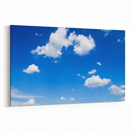 Olla 15461Y Gökyüzü Bulut Görseli  Yatay Kanvas Tablo (Ölçü: 45X30)