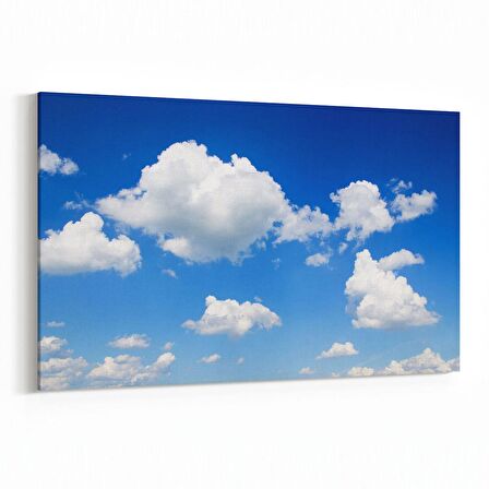 Olla 15435Y Gökyüzü Bulut Görseli  Yatay Kanvas Tablo (Ölçü: 45X30)