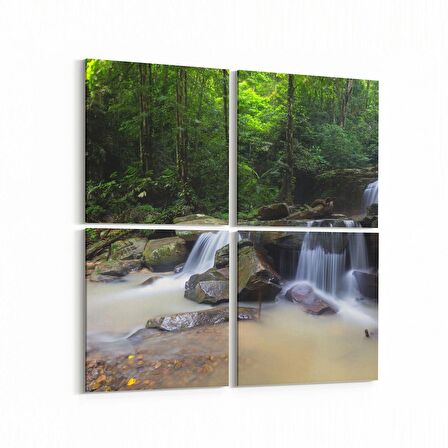 Olla 13779K4 Doğa / Manzara Görseli Kare 4'lü Kanvas Tablo (Ölçü: 65X65)