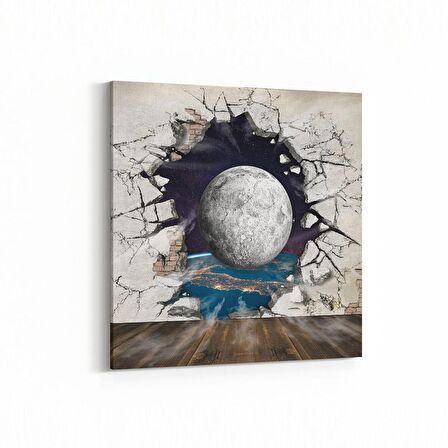 Olla 17690K Uzay Görseli Kare Kanvas Tablo (Ölçü: 25X25)