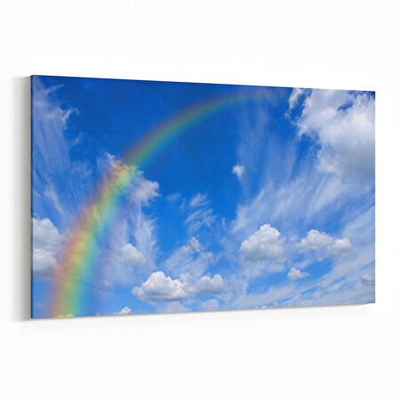 Olla 15649Y Gökyüzü Bulut Görseli  Yatay Kanvas Tablo (Ölçü: 120X80)