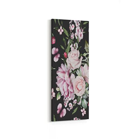 Olla 11786DI Çiçek Görseli Dikey İnce Kanvas Tablo (Ölçü: 40X120)