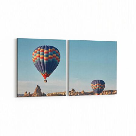 Olla 14429K2Y Doğa / Manzara Görseli Kare 2'li Yatay Kanvas Tablo (Ölçü: 125X60)