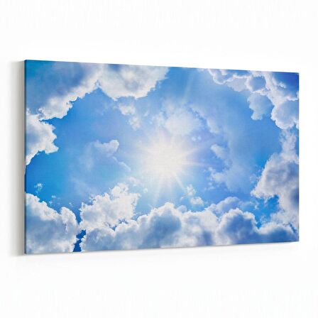 Olla 15820Y Gökyüzü Bulut Görseli  Yatay Kanvas Tablo (Ölçü: 30X20)