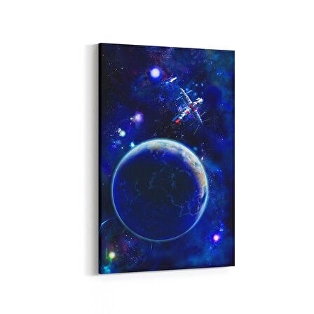 Olla 17647D Uzay Görseli Dikey Kanvas Tablo (Ölçü: 60X90)