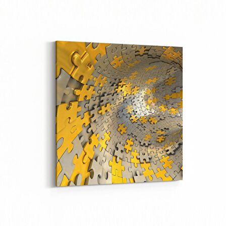 Olla 10242K Abstract Girdap Görsel Kare Kanvas Tablo (Ölçü: 25X25)