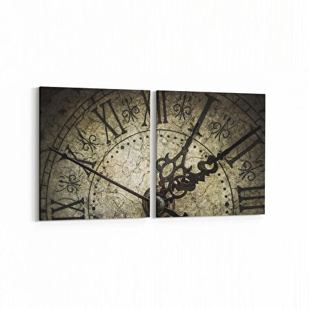 Olla 10114K2Y Abstract Görsel Kare 2'li Yatay Kanvas Tablo (Ölçü: 125X60)