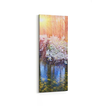Olla 13823DI Doğa / Manzara Görseli Dikey İnce Kanvas Tablo (Ölçü: 40X120)
