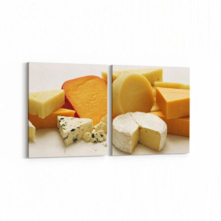 Olla 15112K2Y Gıda Görseli Kare 2'li Yatay Kanvas Tablo (Ölçü: 125X60)