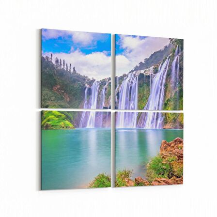 Olla 14274K4 Doğa / Manzara Görseli Kare 4'lü Kanvas Tablo (Ölçü: 65X65)