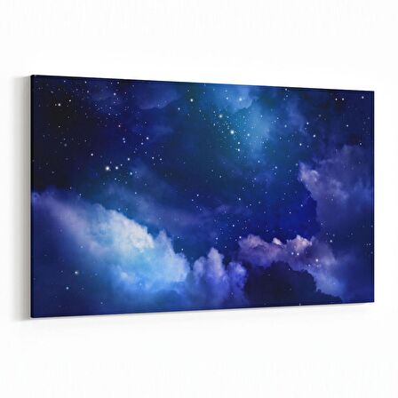 Olla 14773Y Gece Gökyüzü Görseli Yatay Kanvas Tablo (Ölçü: 30X20)