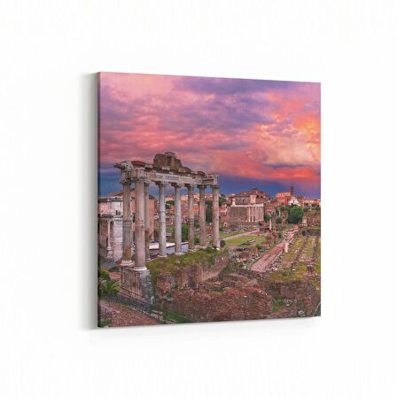 Olla 18177K Yapı Görseli Kare Kanvas Tablo (Ölçü: 25X25)