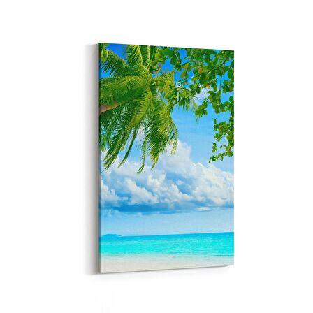 Olla 16512D Kumsal / Sahil Görseli Dikey Kanvas Tablo (Ölçü: 80X120)