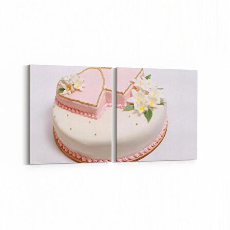 Olla 15156K2Y Gıda Görseli Kare 2'li Yatay Kanvas Tablo (Ölçü: 65X30)